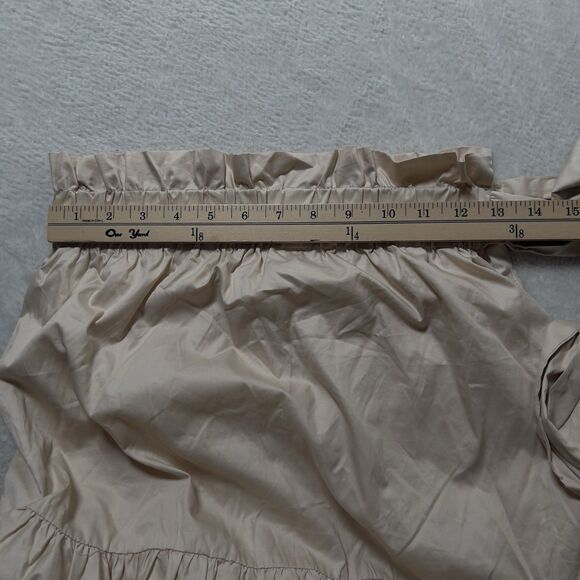 Mable Ava One Shoulder Tiered Maxi Dress Womens Sz L Cream Sleeveless - Picture 15 of 16